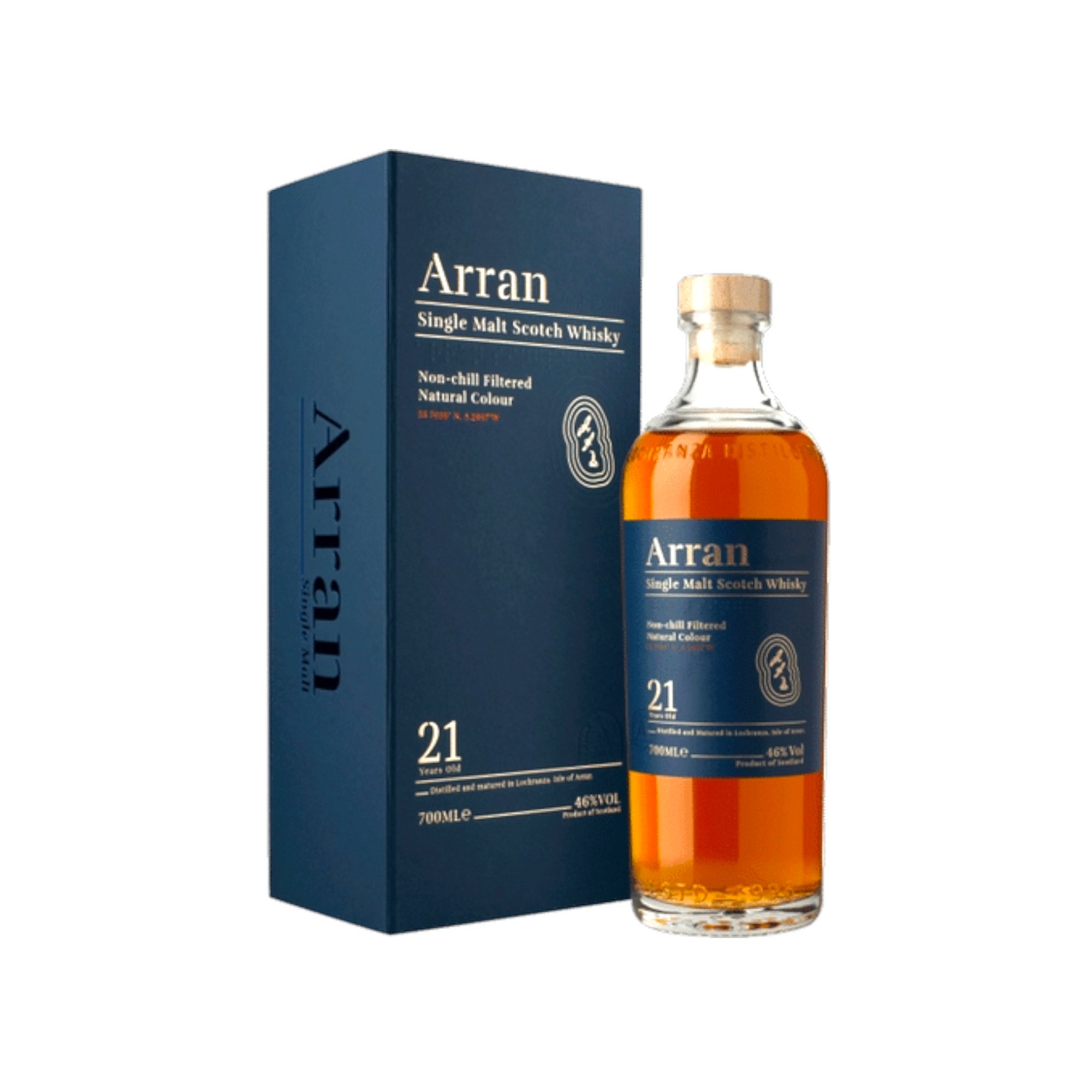 Arran 21 Year Single Malt
Scotch Whisky 46% 700ml