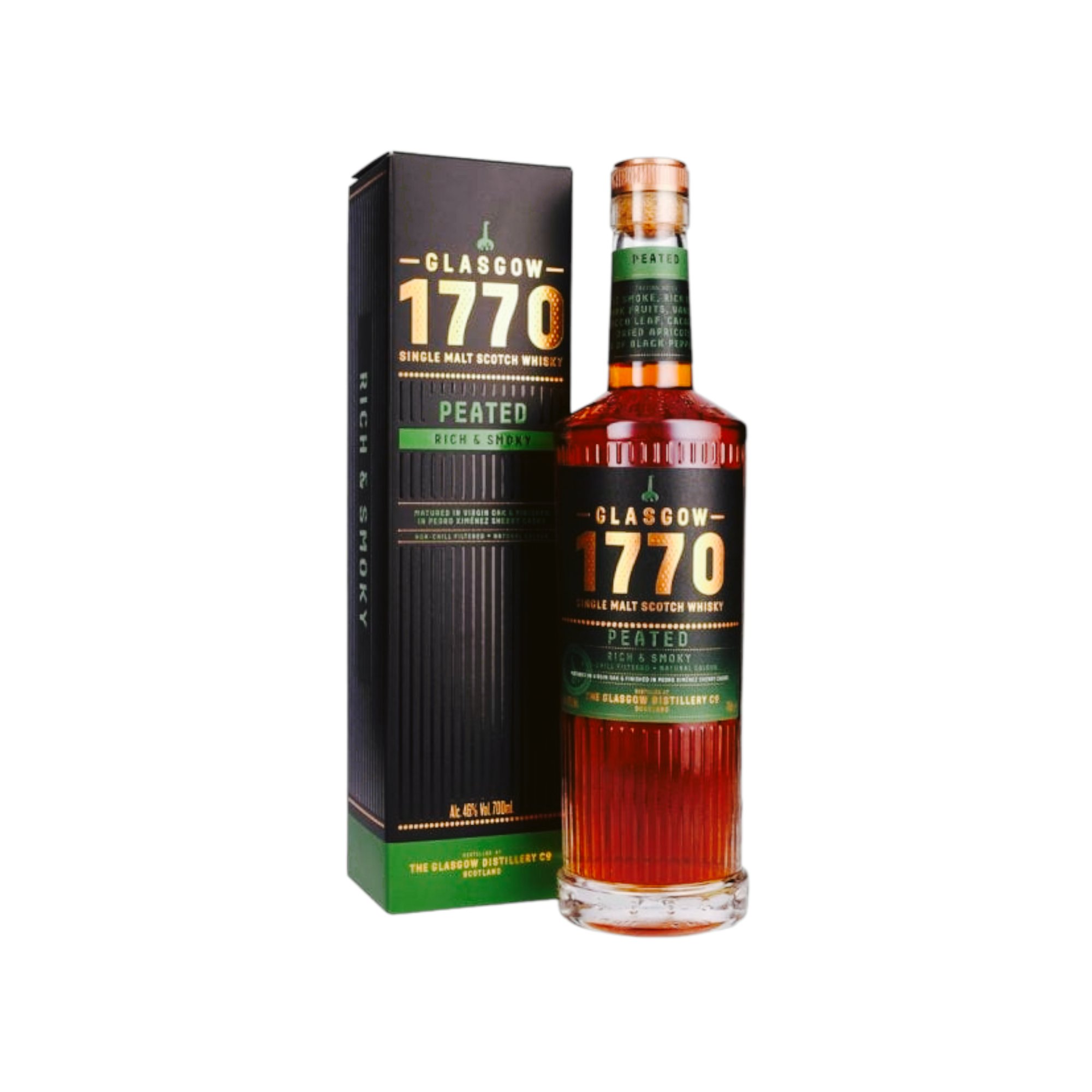 Glasgow 1770 Peated Single Malt Scotch Whisky 46% 500ml