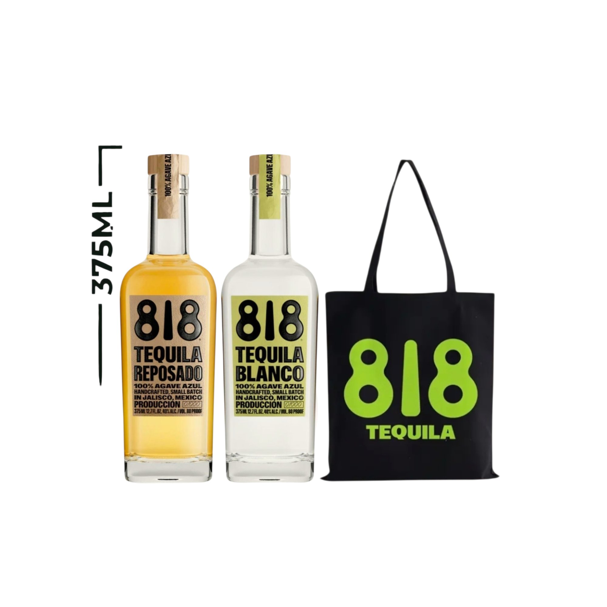 818 Blanco & Reposado Tequila 375ml
Duo with Tote Bag