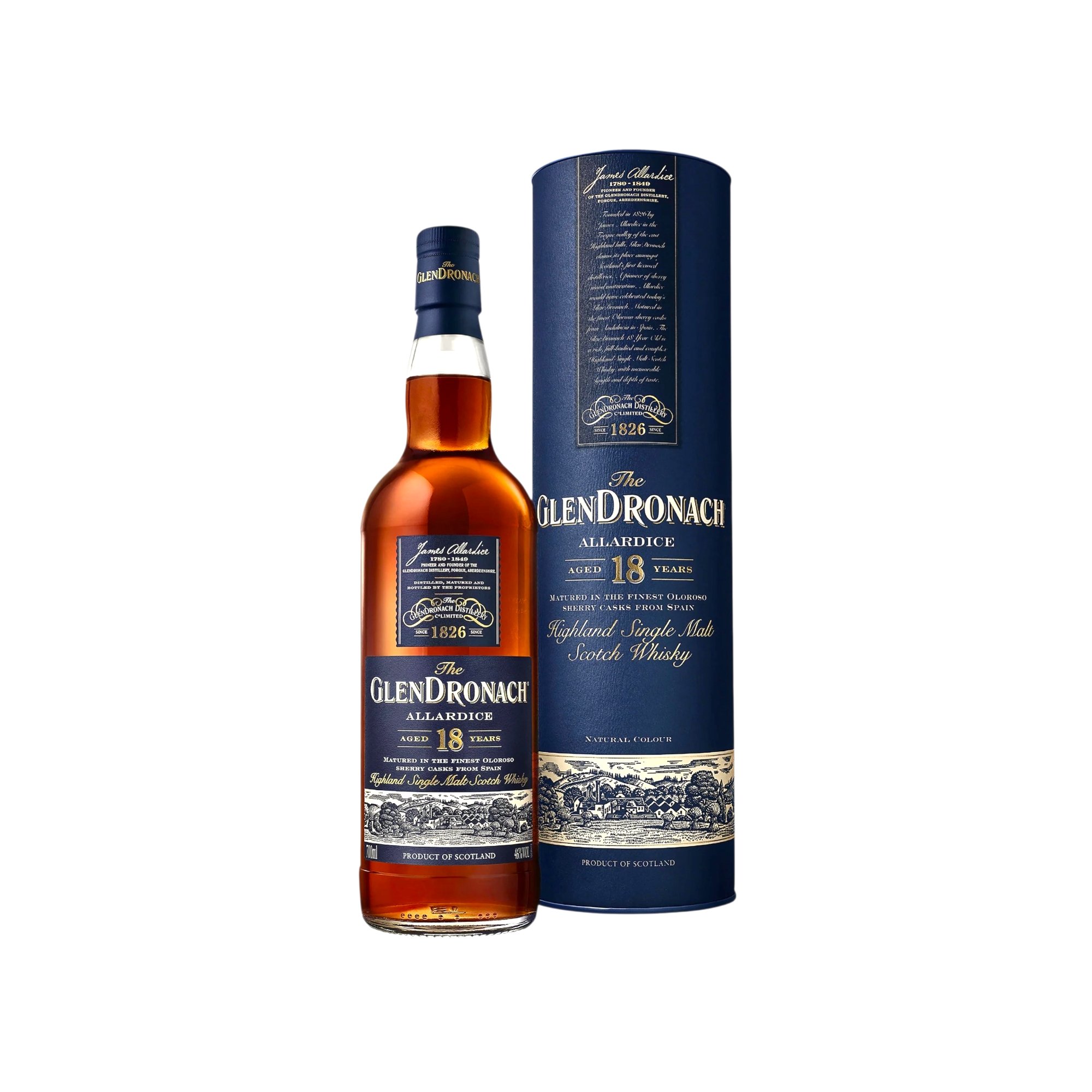 Glendronach 18 Year Old Allardice Highland Single Malt Scotch Whisky 46% 700ml